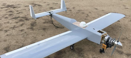 Unmanned aerial vehicle (UAV) on the ground, complete with Gotonomi terminal.