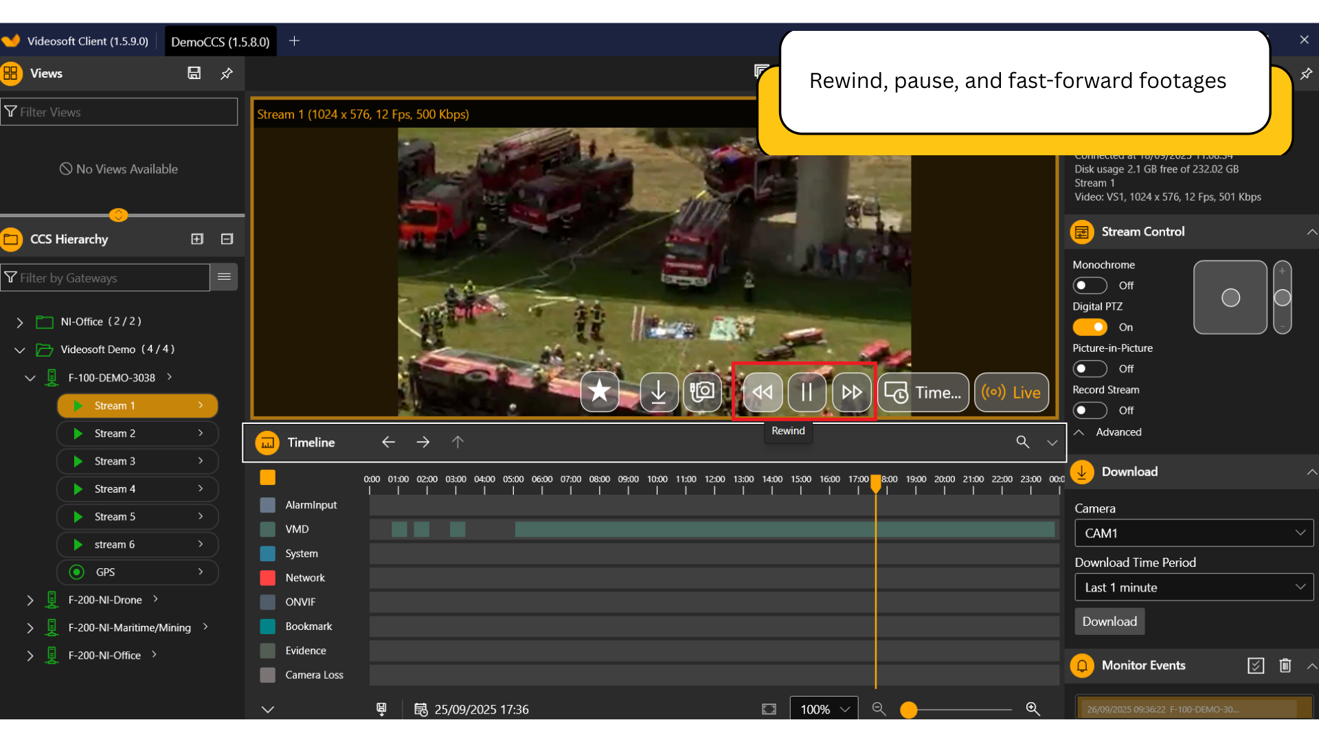 Rewind Pause and Forward Tools